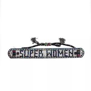 Super women Rebecca Minkoff beaded leather bolo bracelet